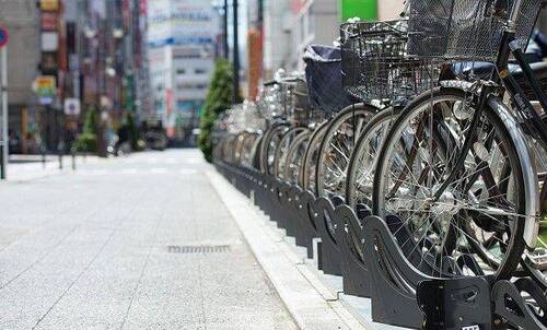 ビシクレットの歩道駐輪場の設置事例