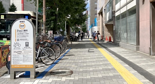 NCDの歩道駐輪場の設置事例