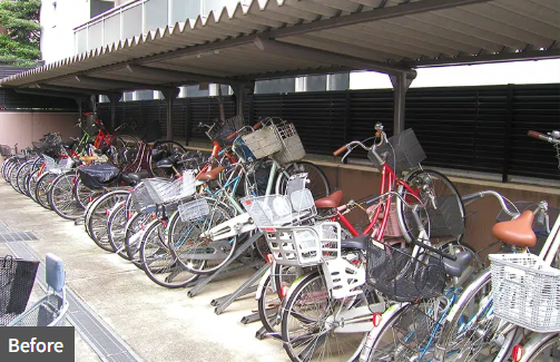 駐輪可能台数が倍増1